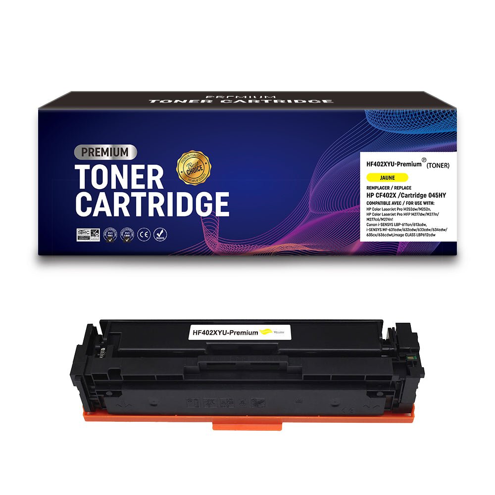 Cartouche de toner Compatible HP CF402X / Cartridge 045HY Jaune 2300pages - KERA FRANCE Cartouche de toner Compatible HP CF402X / Cartridge 045HY Jaune 2300pages - KERA FRANCE